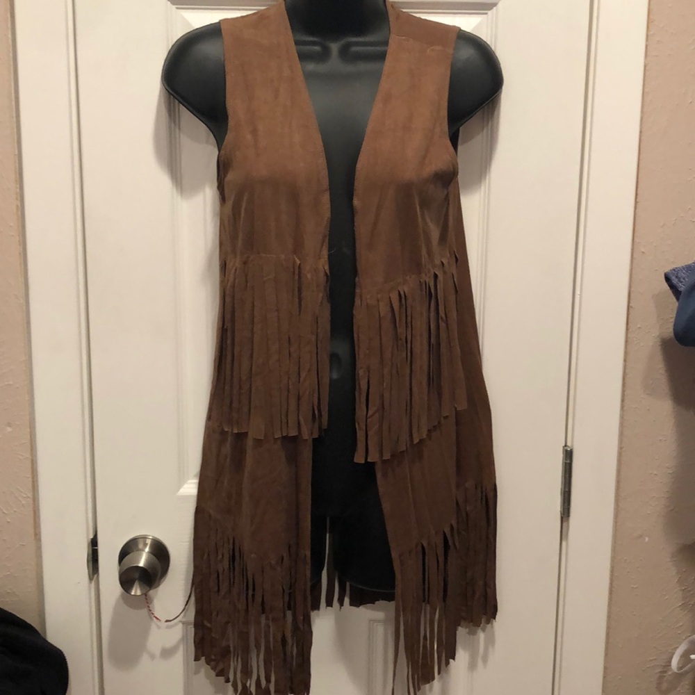 Suede feel vest
